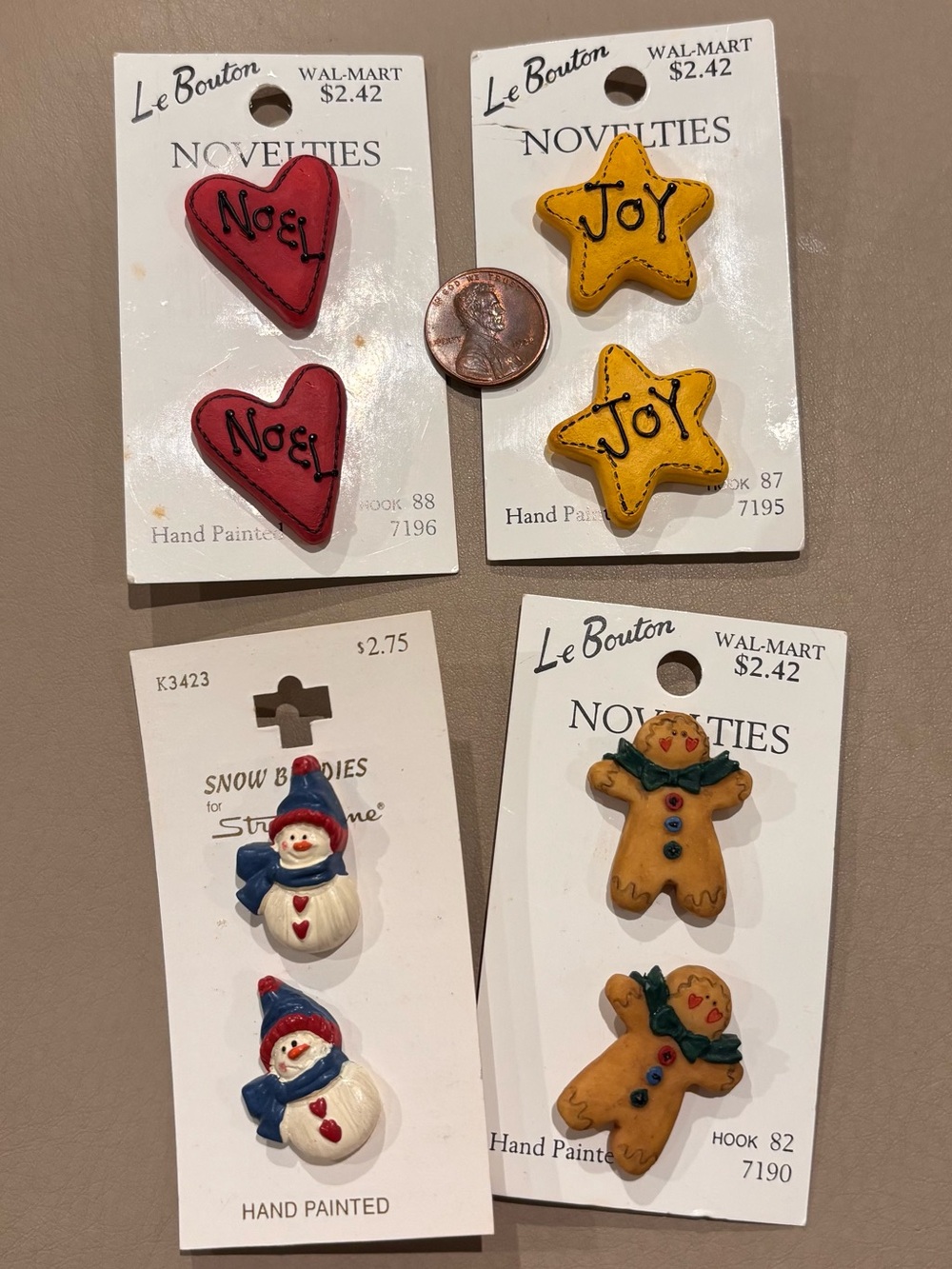 Vintage Assortment Christmas Novelty Buttons